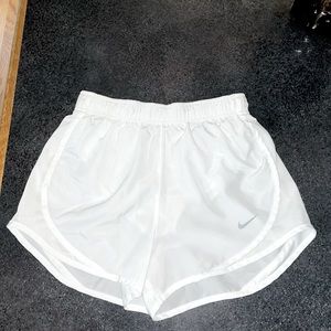 White Nike shorts XS